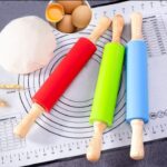 Silicone Rolling Pin Wooden Handle