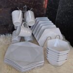 Generic 24 Pcs Hexagonal Dinner sets