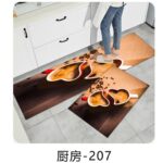 2 Pcs Kitchen Mat With Rubber Bottom