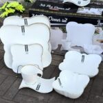 36 pcs butterfly Shaped  white with Gold Dinner Set