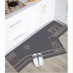 2 Pcs Kitchen Mat With Rubber Bottom
