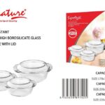 3-piece Signature Clear Glass Casserole set