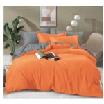 Plain Double-Sided Cotton Duvet Cover Set
