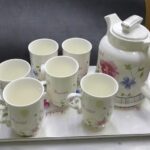 Flowered 8-Piece Tea Set