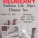 REDBERRY Premium 16-Piece Opal ware Dinner Set