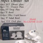 REDBERRY Premium 38-Piece Opal ware Dinner Set