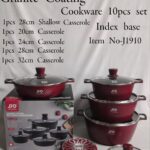 REDBERRY Premium 10-Piece Granite Cookware Set