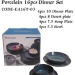 REDBERRY Premium 16-Piece Porcelain Dinner Set