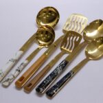 Golden Serving Spoons