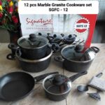 12-Piece Marble Granite Cookware Set